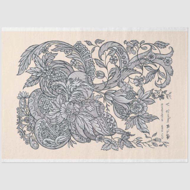 18th Century Fabric Design Tissue Paper (Front)