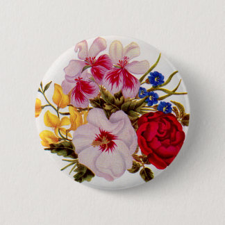 18th century flower bouquet flower arrangement button