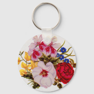 18th century flower bouquet flower arrangement keychain
