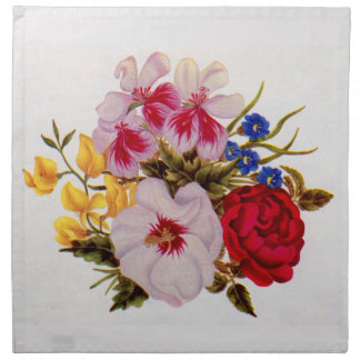 18th century flower bouquet flower arrangement napkin
