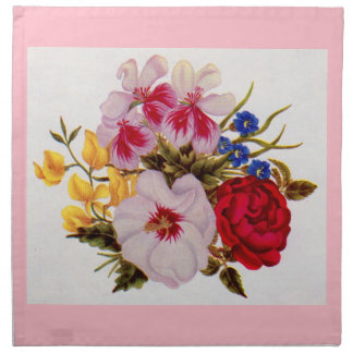 18th century flower bouquet flower arrangement napkin