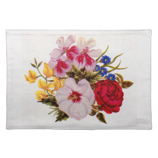 18th century flower bouquet flower arrangement placemat