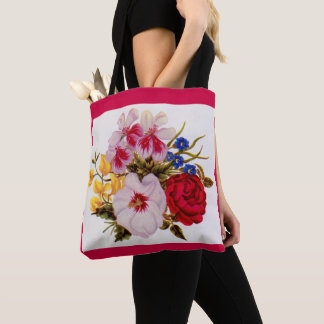 18th century flower bouquet flower arrangement tote bag