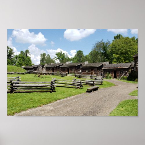 18th Century Fort Boonesborough in Kentucky Poster