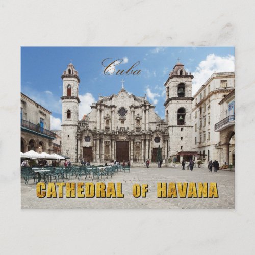 18th Century Havana Cathedral Havana Cuba Postcard