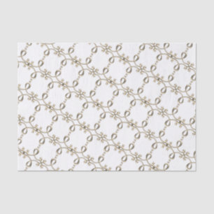 18th century intricate gold metallic loop design tissue paper