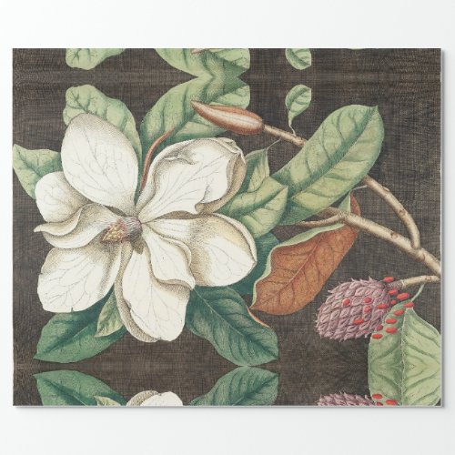 18TH CENTURY MAGNOLIA BLOSSOM DECOUPAGE WRAPPING PAPER