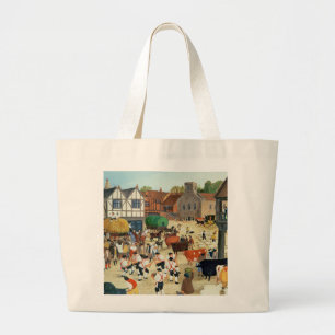 18th century Mayfair cattle market Large Tote Bag