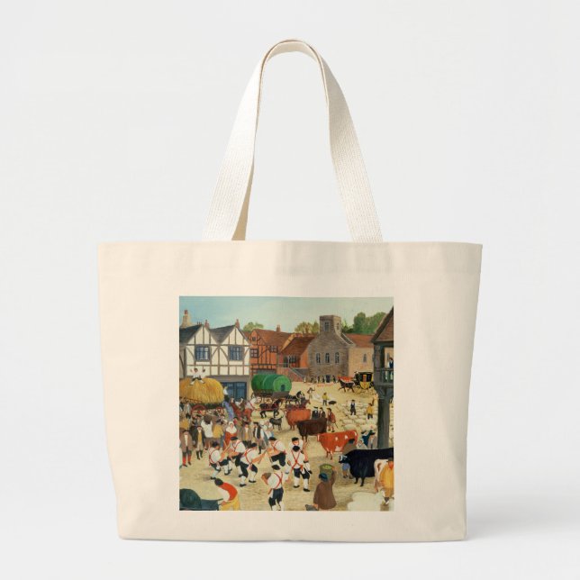 18th century Mayfair cattle market Large Tote Bag (Front)