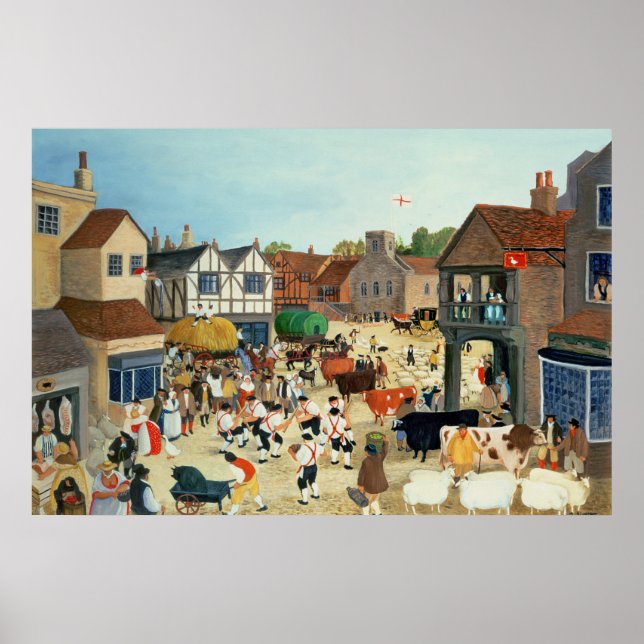 18th century Mayfair cattle market Poster (Front)