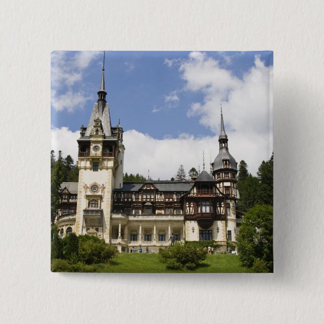 18th Century Peles Castle, Sinaia, Romania, Button (Front)