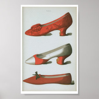 18th Century Victorian Fashion Shoe Plate XX Art Poster