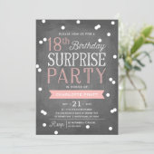 18th Confetti Surprise Party Invitation | Birthday (Standing Front)