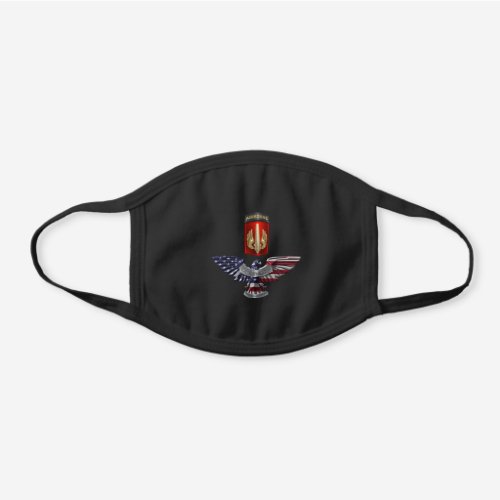 18th Corps Artillery Airborne Black Cotton Face Mask