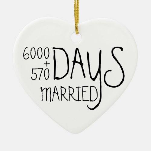 18TH eighteenth anniversary wedding Married years Ceramic Ornament