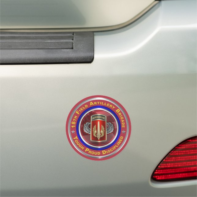 18th Field Artillery Brigade Airborne Car Magnet (In Situ)