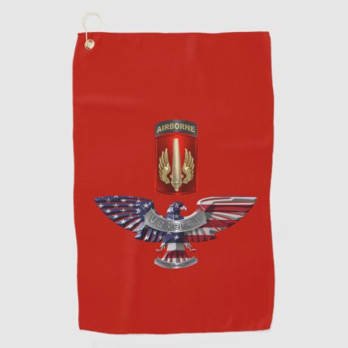 18th Field Artillery Brigade Airborne Eagle Golf Towel