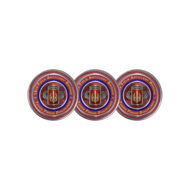 18th Field Artillery Brigade-Airborne Golf Ball Marker (3 Up)