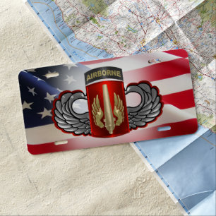 18th Field Artillery Brigade Airborne License Plate