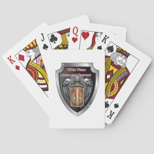 18th Field Artillery Brigade Airborne Poker Cards (Back)