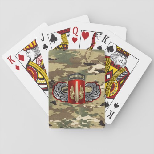 18th Field Artillery Brigade Airborne Poker Cards