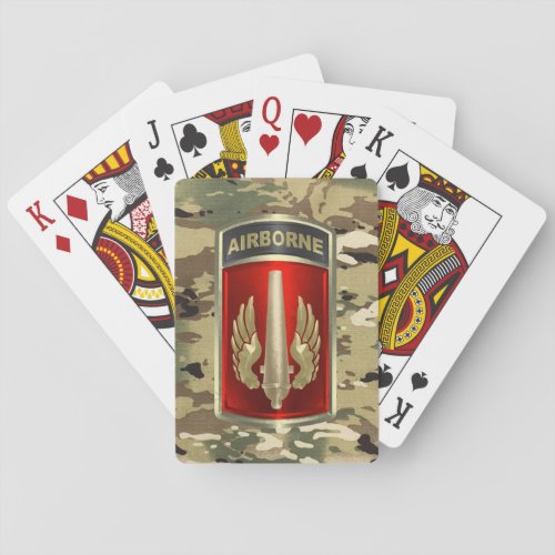 18th Field Artillery Brigade Airborne Poker Cards