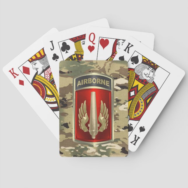 18th Field Artillery Brigade Airborne Poker Cards (Back)