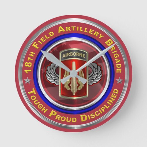 18th Field Artillery Brigade Airborne Round Clock