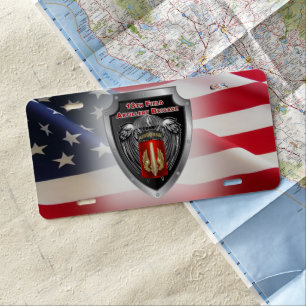 18th Field Artillery Brigade Airborne Shield License Plate