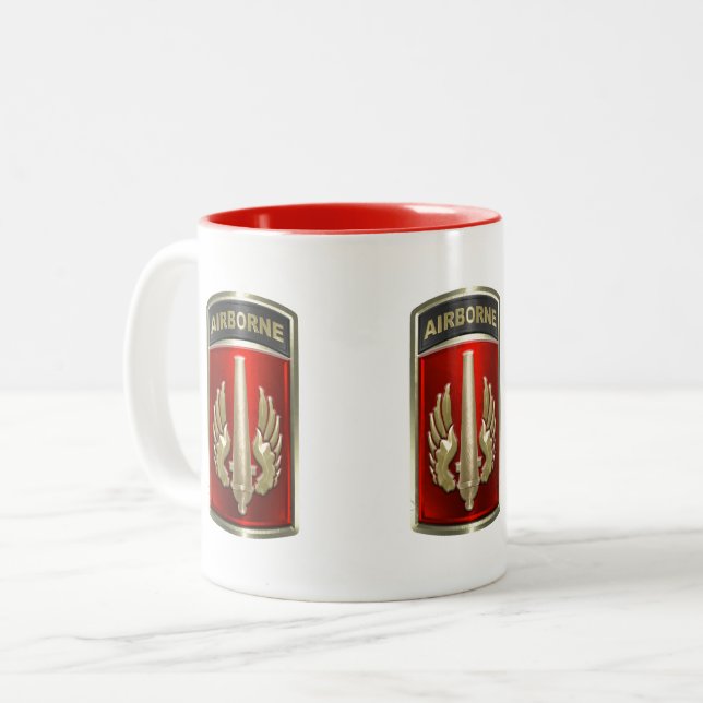  18th Field Artillery Brigade Airborne Two-Tone Coffee Mug (Front Left)