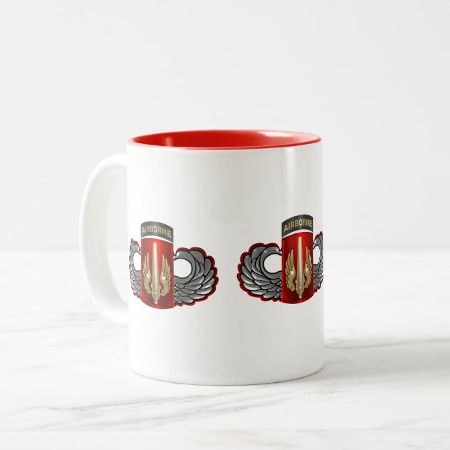  18th Field Artillery Brigade Airborne Two-Tone Coffee Mug (Front Left)