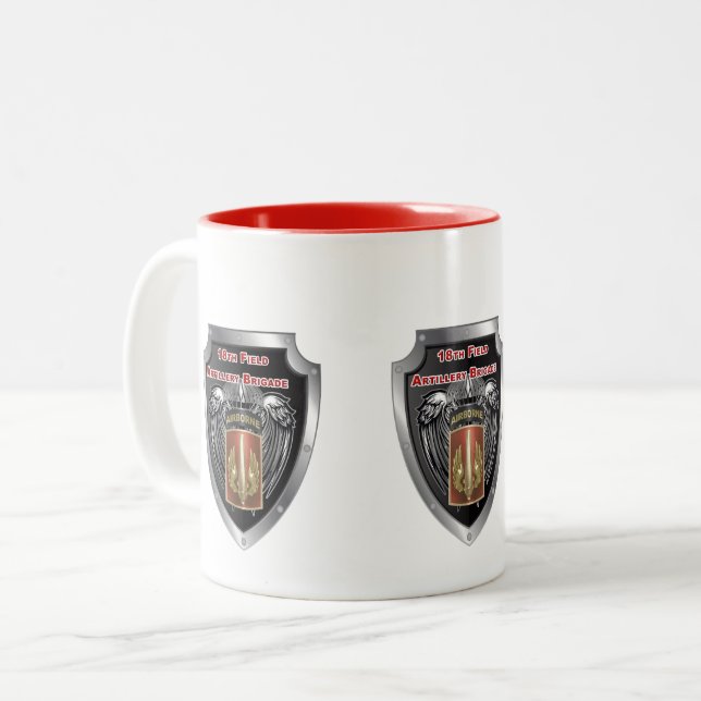  18th Field Artillery Brigade Airborne Two-Tone Coffee Mug (Front Left)