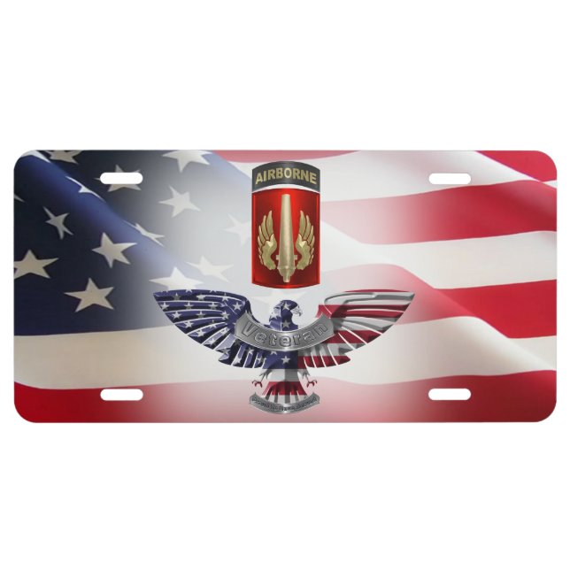 18th Field Artillery Brigade Eagle License Plate (Front)