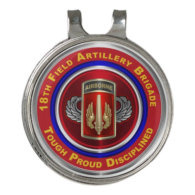 18th Field Artillery Brigade  Golf Hat Clip (Front)