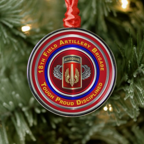 18th Field Artillery Brigade Keepsake Christmas Metal Ornament