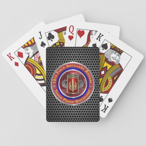 18th Field Artillery Brigade  Playing Cards