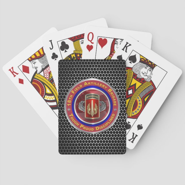 18th Field Artillery Brigade  Poker Cards (Back)