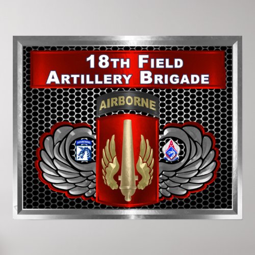 18th Field Artillery Brigade_XVIII Airborne Poster