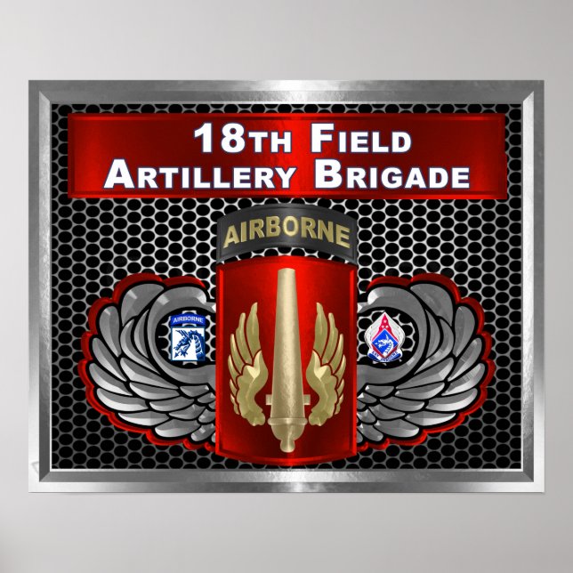 18th Field Artillery Brigade-XVIII Airborne Poster (Front)