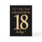 18th Gold-effect on Black for Grandson Birthday