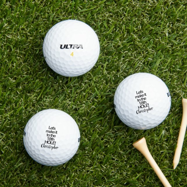 18th Hole Humor NAME Golf Balls (Insitu Grass)