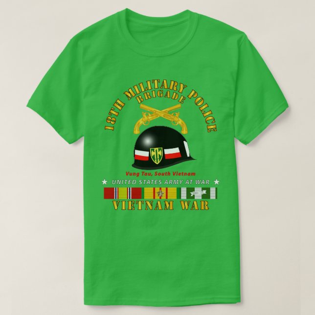 18th MP Brigade Helmet Vietnam w SVC T-Shirt (Design Front)