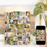 18th or Any Age Photo Collage Big Birthday Card<br><div class="desc">Photo template big birthday card which you can customize for any age and add up to 40 different photos. The sample is for a 18th Birthday which you can edit and you can also personalize the message inside and record the year on the back. The photo template is ready for...</div>