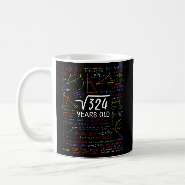 18Th Square Root 324 18 Years Coffee Mug (Left)