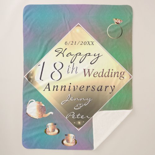 18th Wedding Anniversary Acquamarine & Porcelain