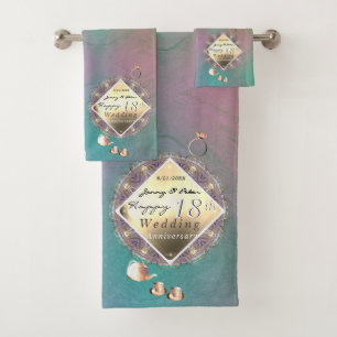 18th Wedding Anniversary Towel