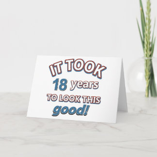 18th year birthday designs card