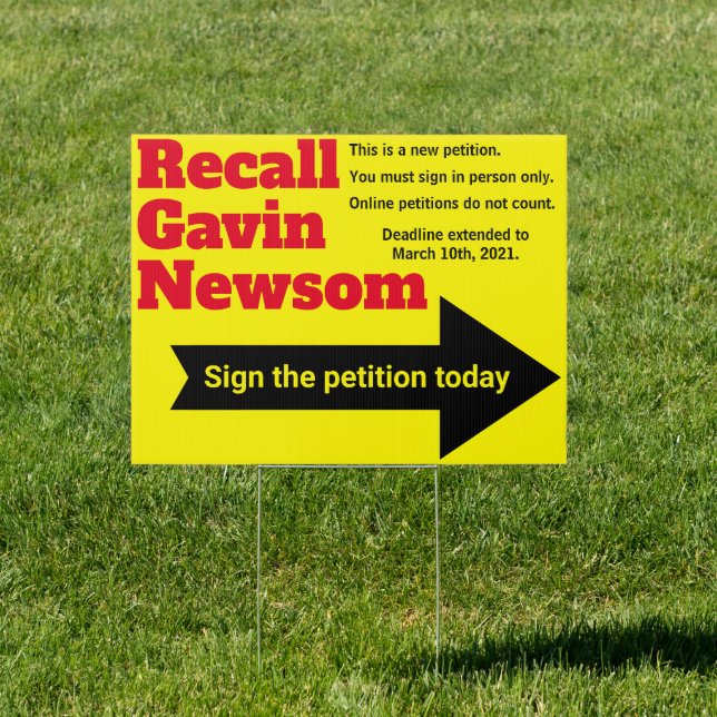 18x24 arrow recallgavin2020 yard sign (Insitu)