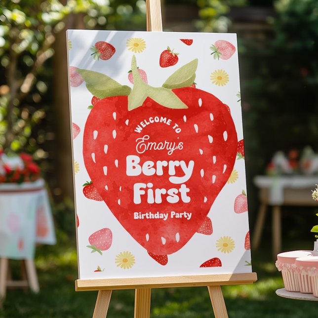 18x24 Berry First Birthday Welcome Sign (Creator Uploaded)