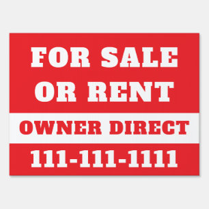 18x24 For Sale or Lease Real Estate Sign